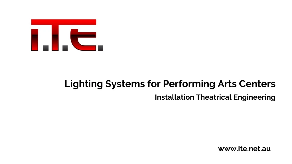 lighting systems for performing arts centers