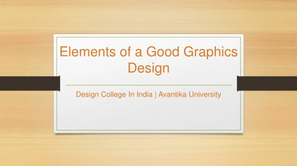 Elements of Graphic Design - Avantika University