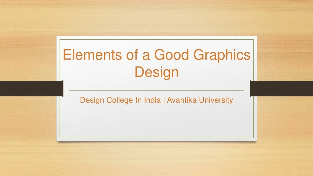 elements of a good graphics design