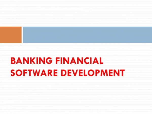 software development for banking industry in usa & India