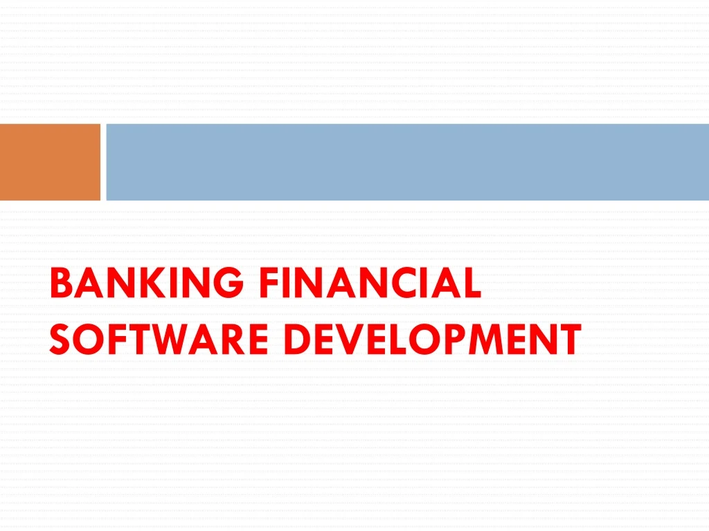 banking financial software development
