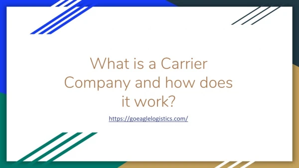 What is a Carrier Company and how does it work?