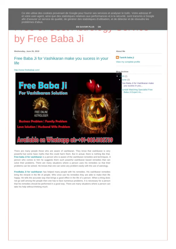 Online Vashikaran Specialist Free Baba Ji predict you about your Love Marriage Solution