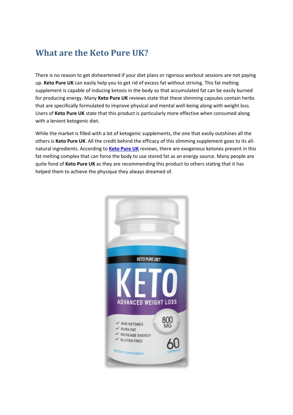 what are the keto pure uk