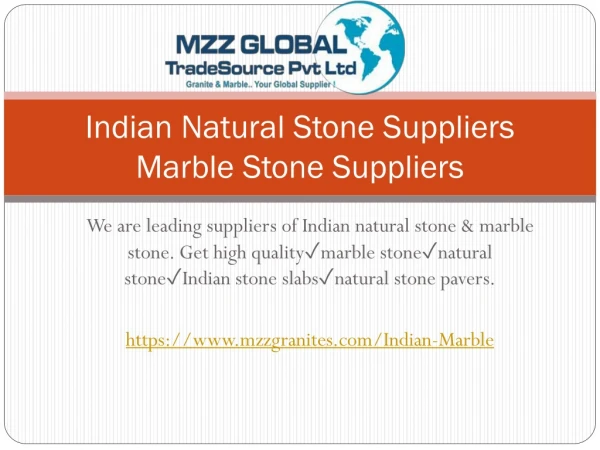 Indian Natural stone suppliers