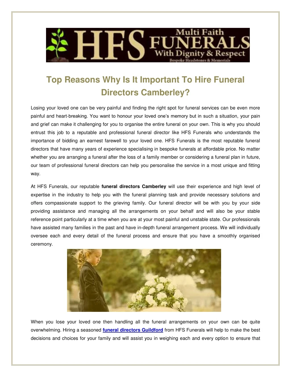 top reasons why is it important to hire funeral