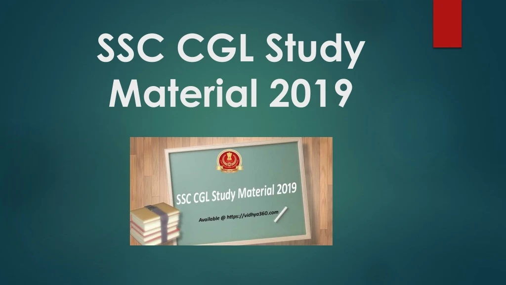 ssc cgl study material 2019