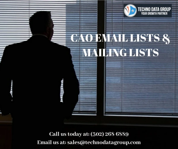 CAO Email Lists & Mailing Lists | chief administrative and operating officer email lists | CAO Email Database in USA