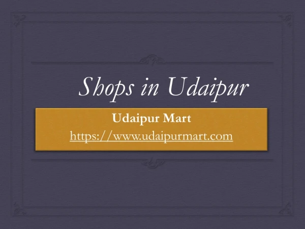 Shops in Udaipur