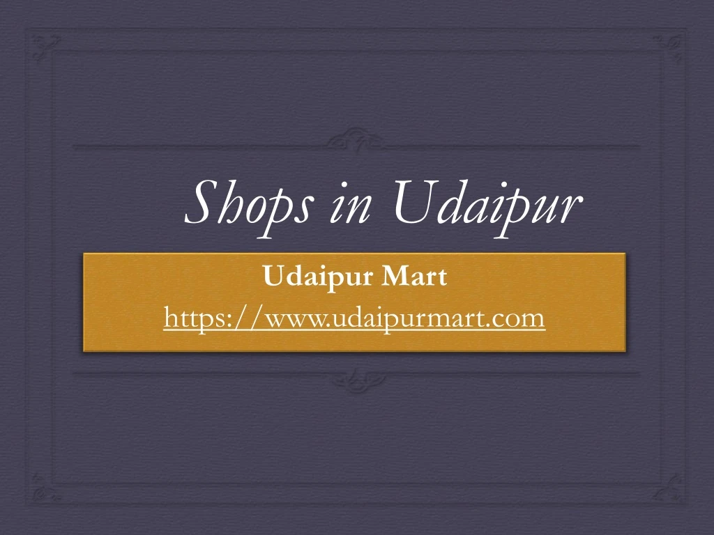 shops in udaipur