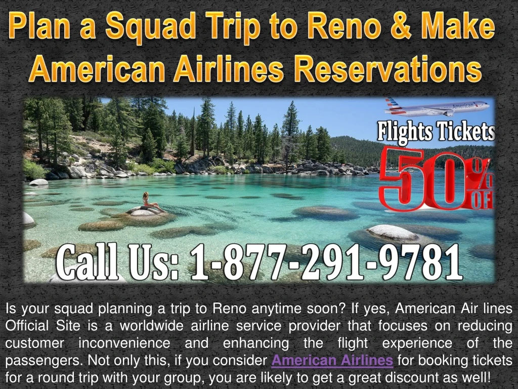 plan a squad trip to reno make american airlines