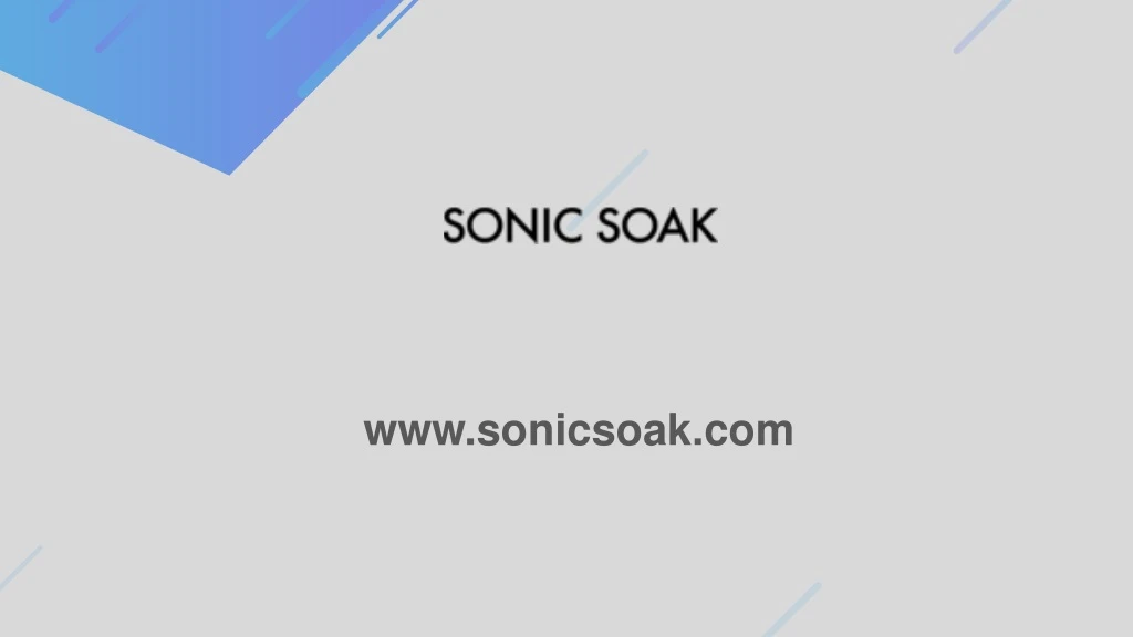 www sonicsoak com