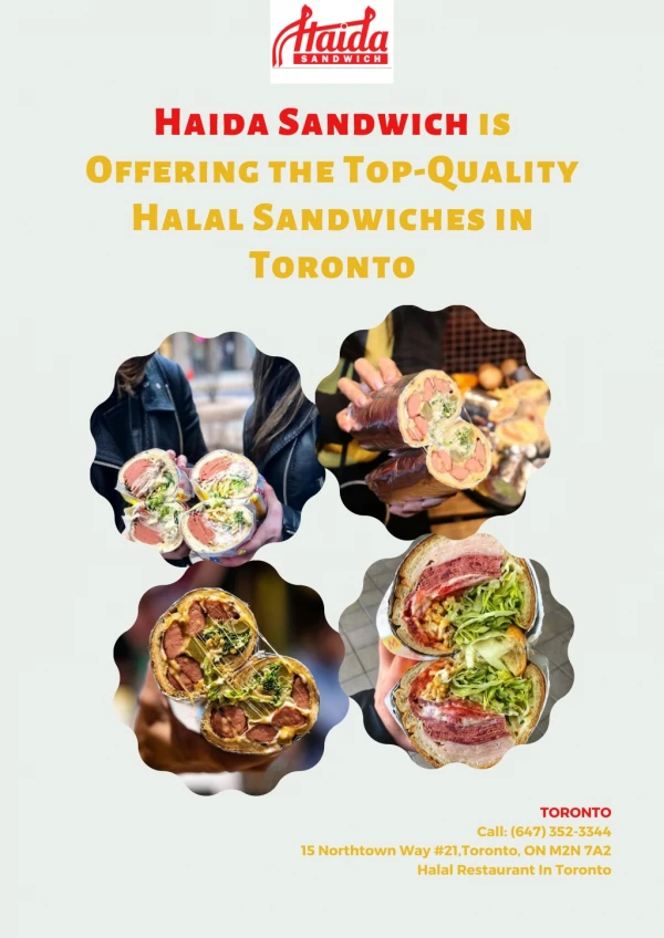 Haida Sandwich is Offering the Top-Quality Halal Sandwiches in Toronto