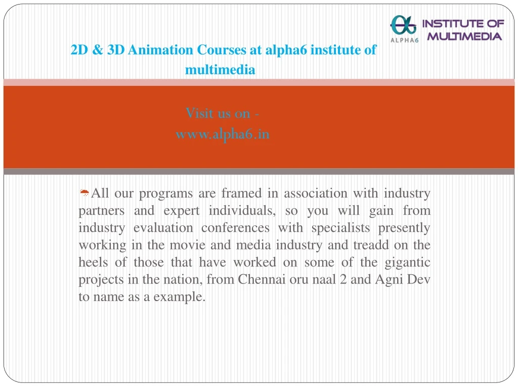 2d 3d animation courses at alpha6 institute of multimedia