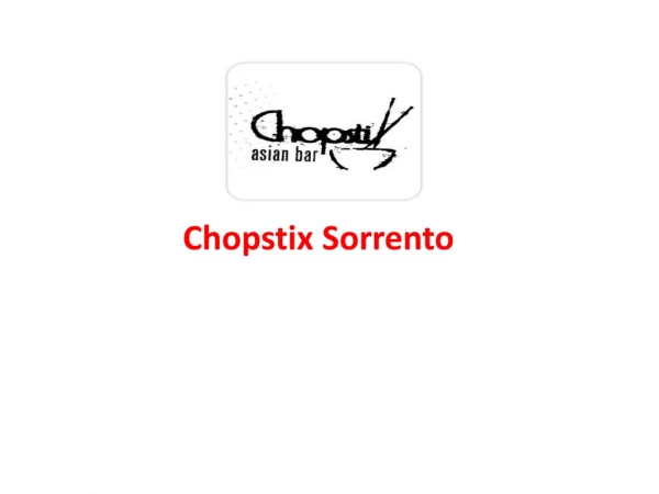 15% Off - Chopstix Sorrento-Sorrento - Order Food Online
