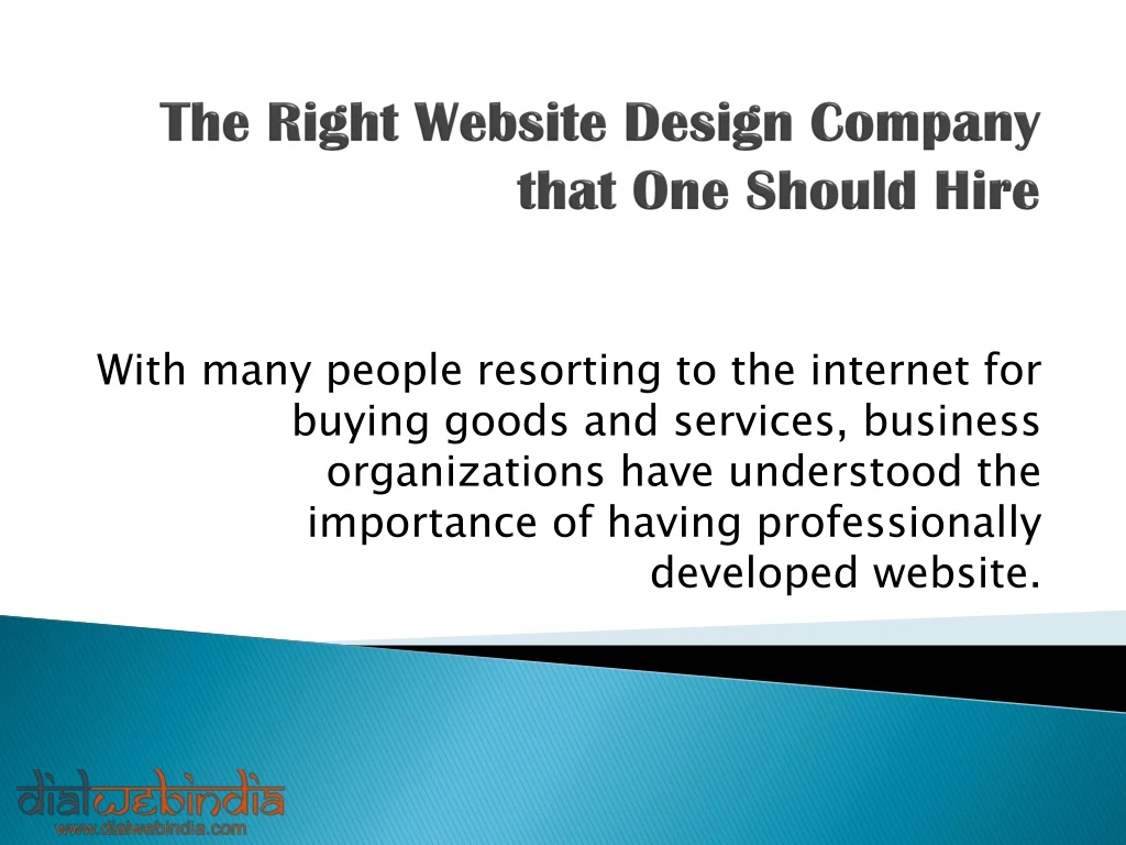 the right website design company that one should hire
