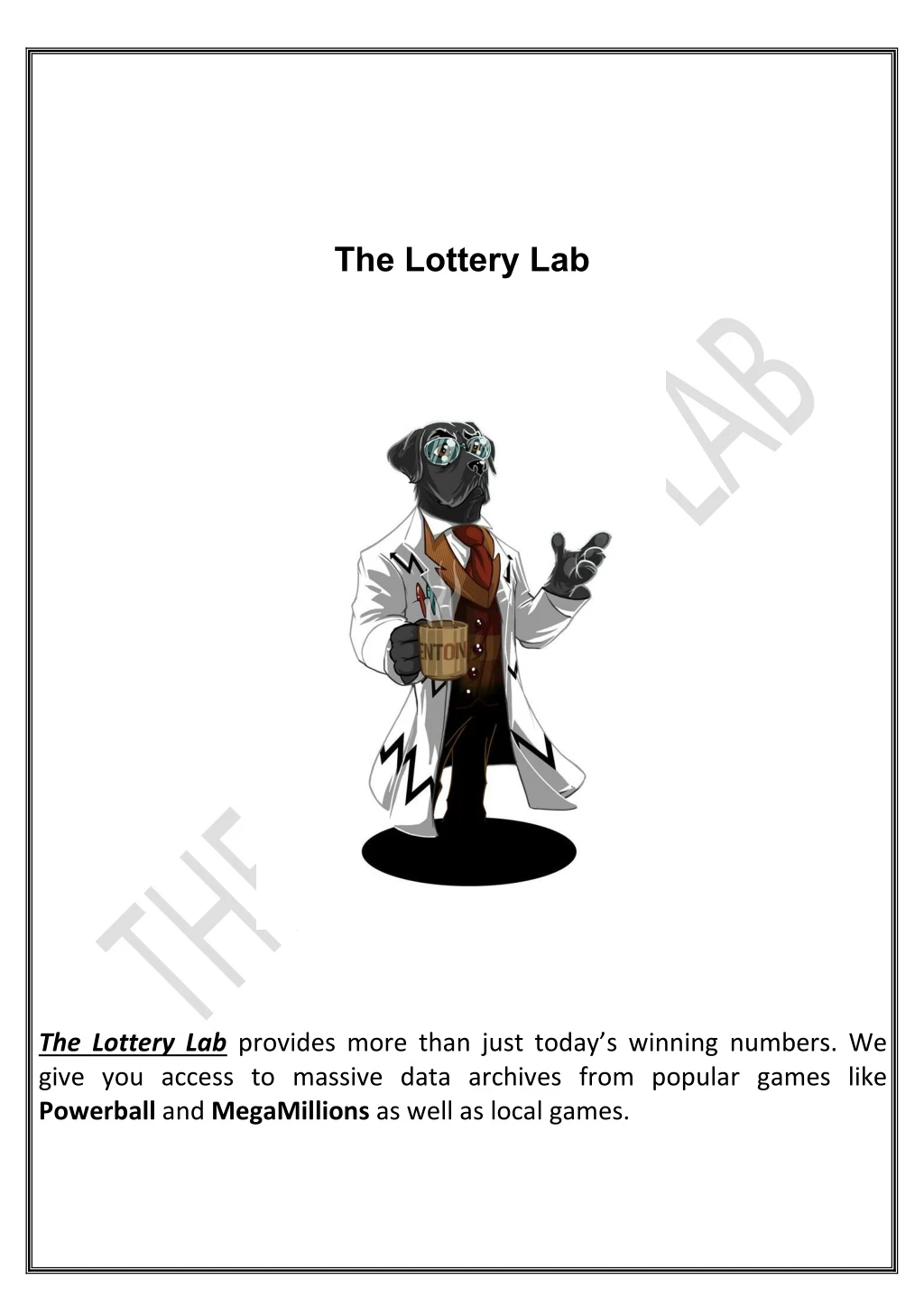 the lottery lab