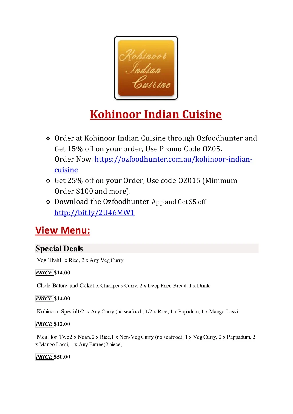kohinoor indian cuisine order at kohinoor indian