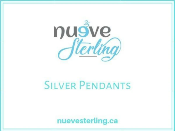 Models of Silver pendants – Nueve Sterling