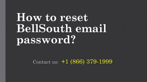 How to reset BellSouth email password?