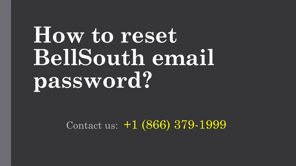 how to reset bellsouth email password