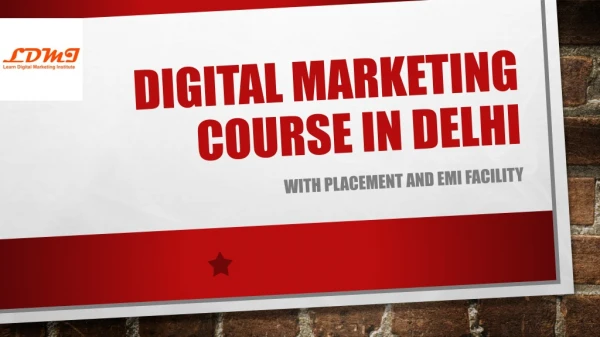 Digital marketing course in delhi with placement