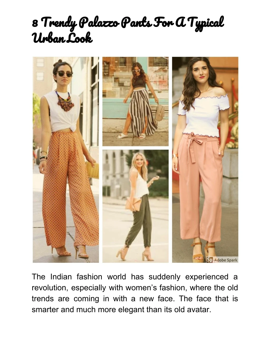 8 trendy palazzo pants for a typical urban look
