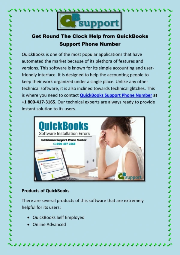 Get Round The Clock Help from QuickBooks Support Phone Number