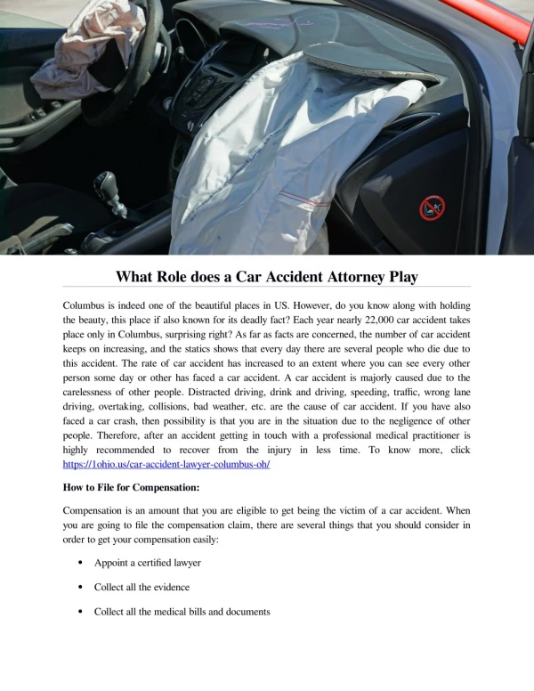 What Role does a Car Accident Attorney Play