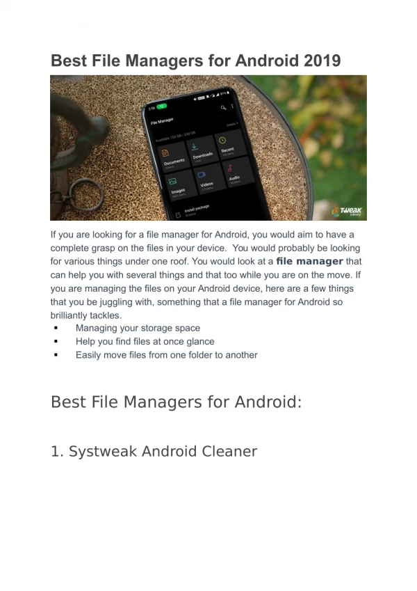 Best File Managers for Android 2019
