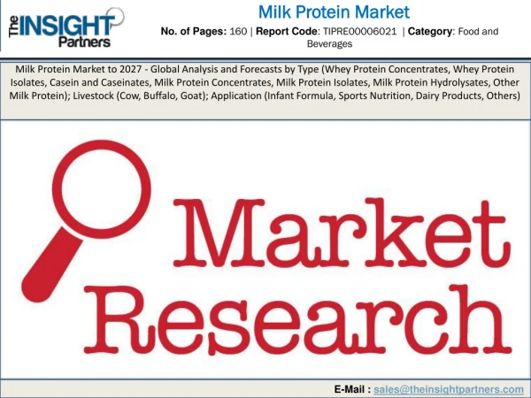 Milk Protein Market to 2019: Global Industry Research Reports