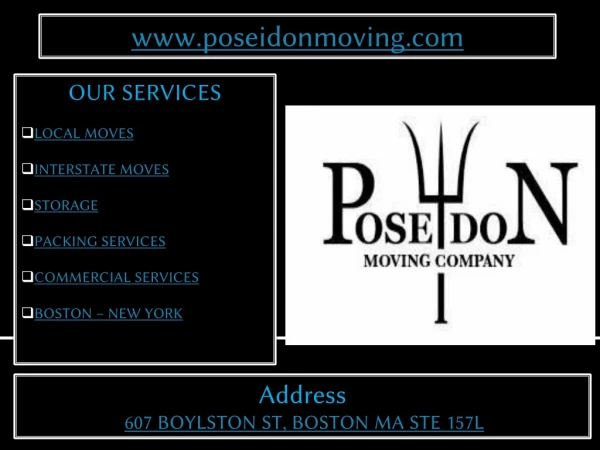 Choose the best service from the moving companies Boston MA