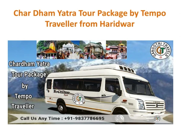 char dham yatra tour package by tempo traveller from haridwar