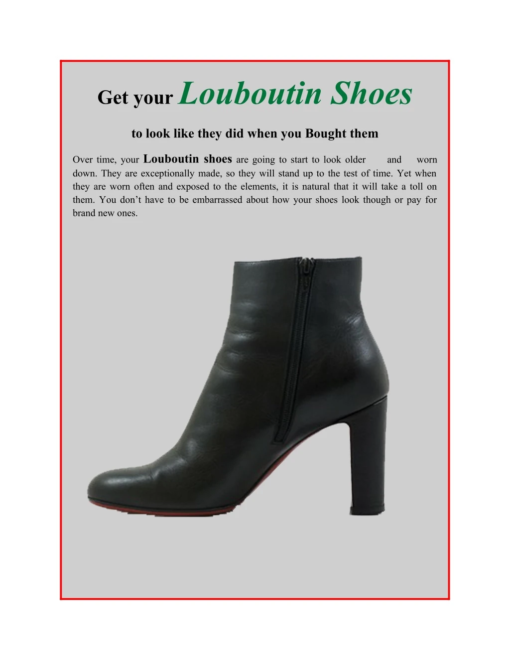 get your louboutin shoes