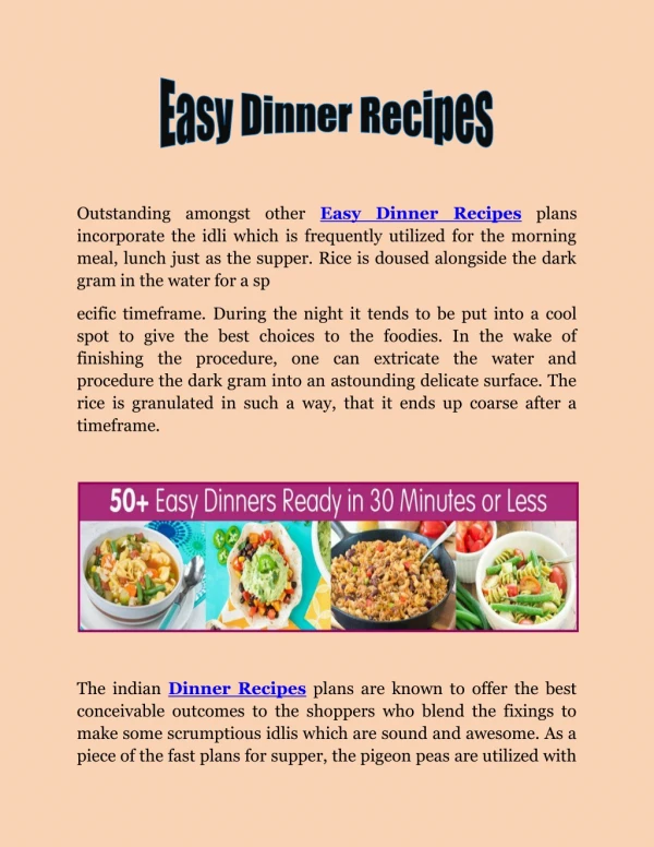 easy dinner recipes