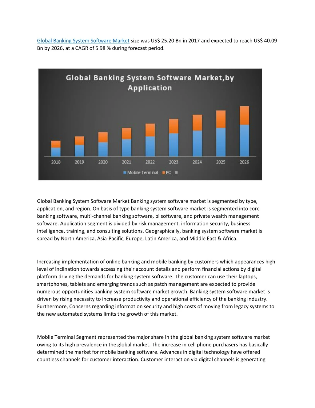 global banking system software market size