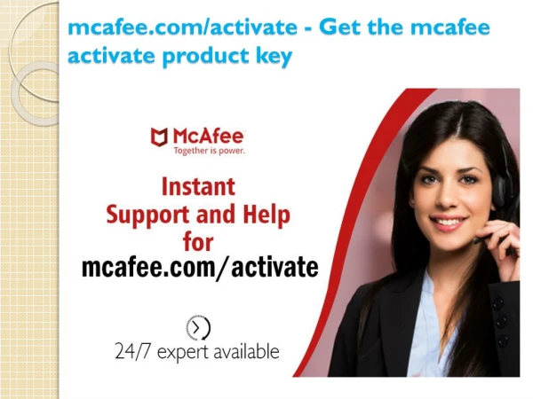 mcafee.com/activate - Get the mcafee activate product key