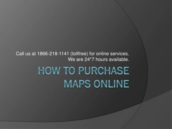 How to purchase maps online?