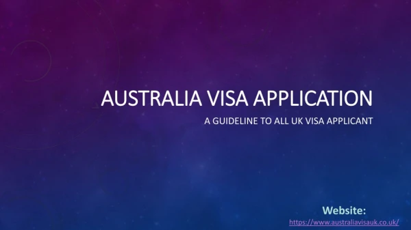 Australia Visa Application