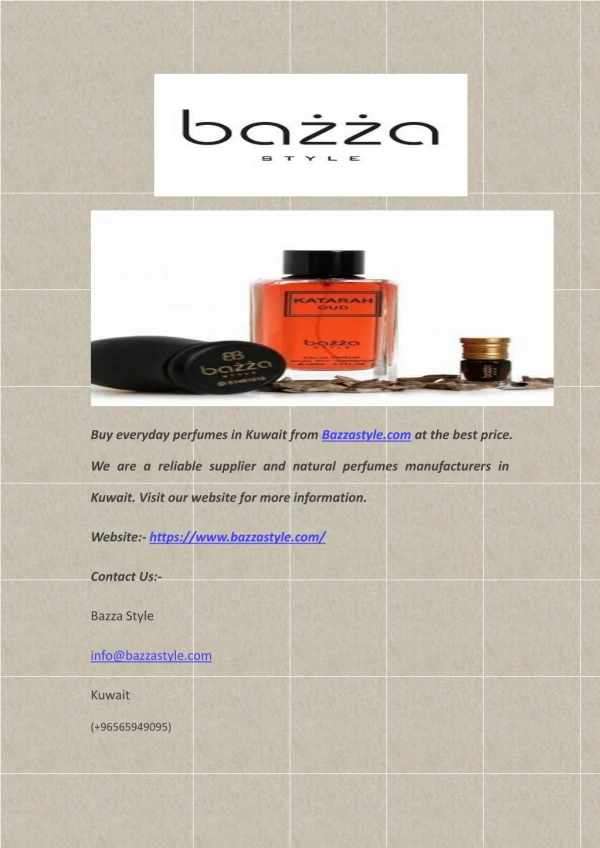 Buy Perfumes in Kuwait Online - Bazzastyle.com