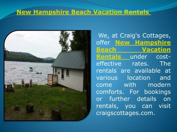 New Hampshire Beach Vacation Rentals