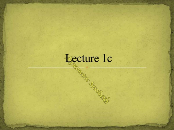 Lecture 1c