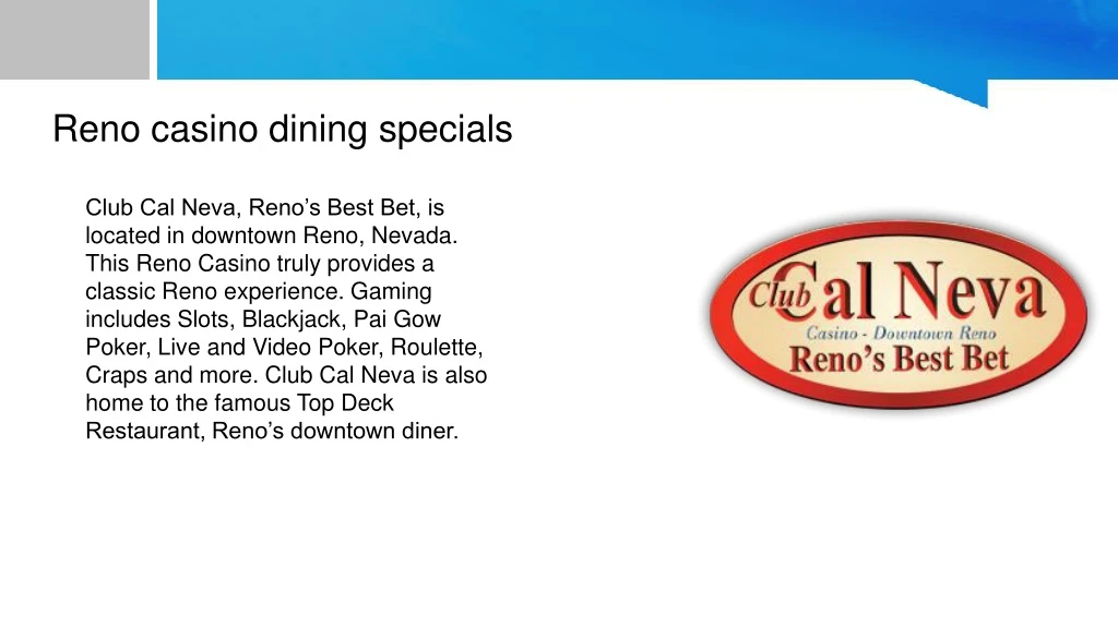 reno casino dining specials