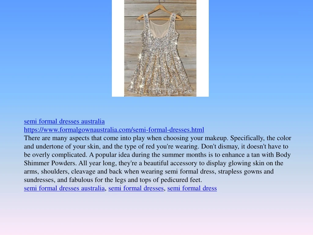 semi formal dresses australia