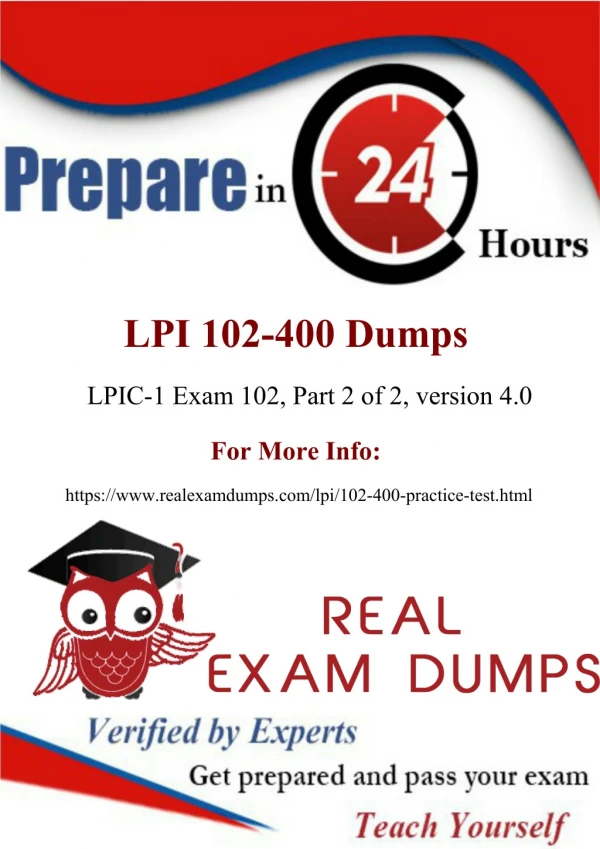 Prepare LPI LPIC 1 Exam With Dumps PDF - LPI 102-400 Practice Test Dumps - Realexamdumps.com