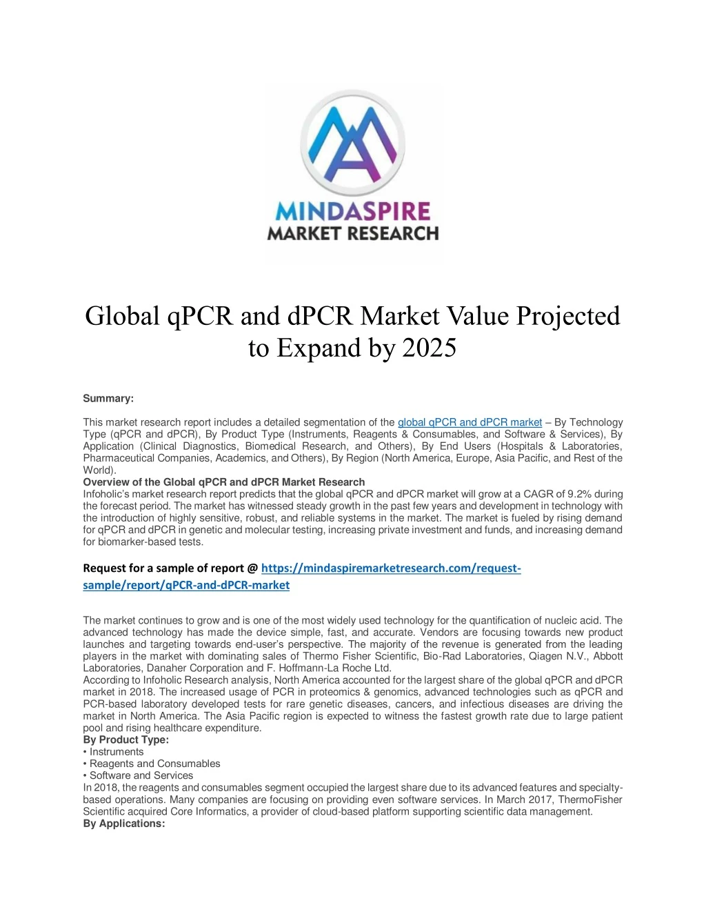 global qpcr and dpcr market value projected