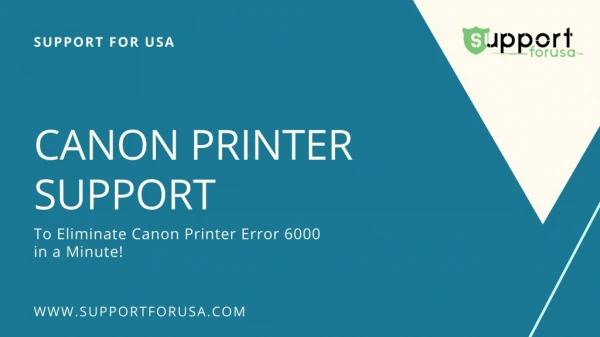 Canon Printer Support to Eliminate Canon Printer Error 6000