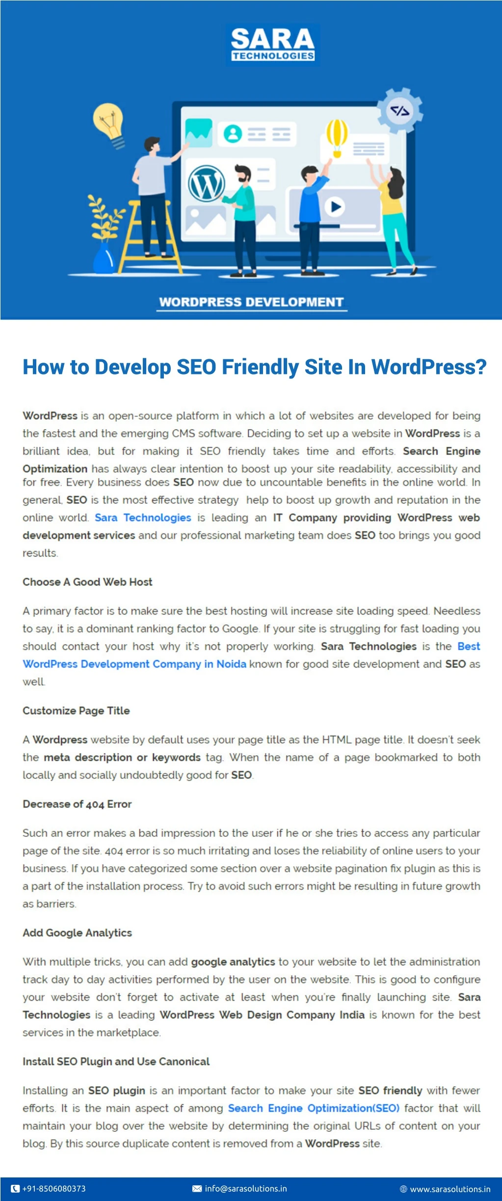 how to develop seo friendly site in wordpress