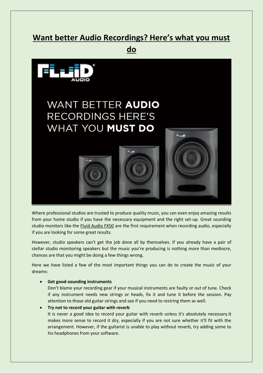 want better audio recordings here s what you must