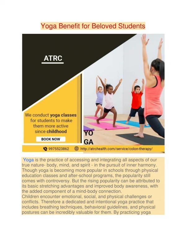 Best Yoga Classes for Students in Pune | ATRC